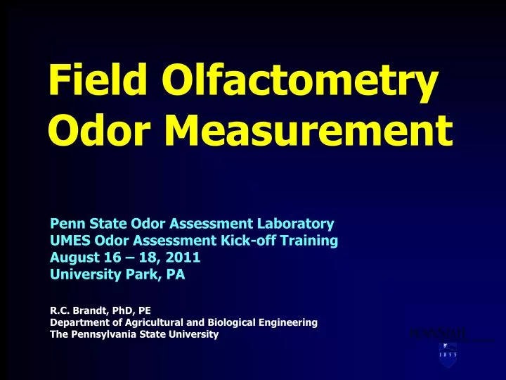 field olfactometry odor measurement