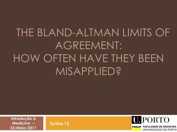 the bland altman limits of agreement how often have they been misapplied