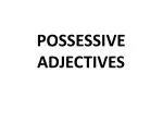 POSSESSIVE ADJECTIVES - slide 1