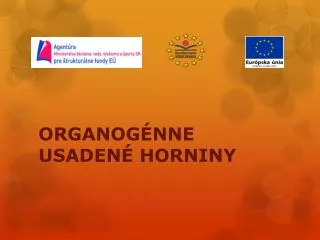 Organogénne usadené horniny