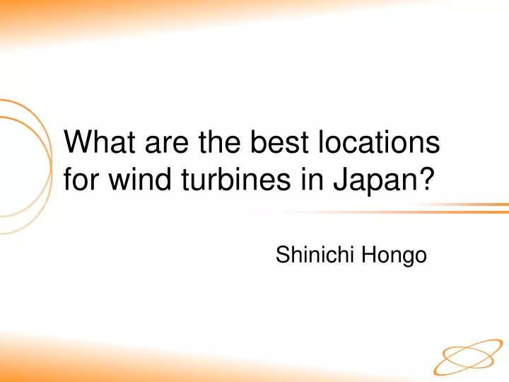 what are the best locations for wind turbines in japan