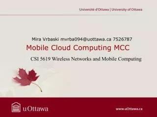 Mobile Cloud Computing MCC