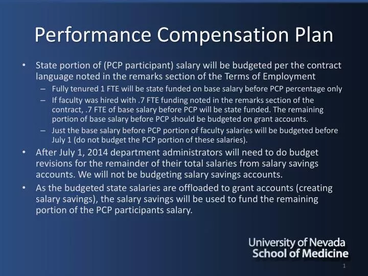 performance compensation plan