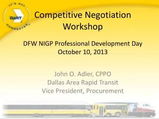 Competitive Negotiation Workshop