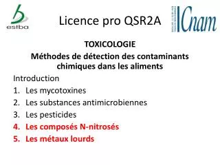 licence pro qsr2a