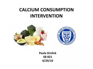 CALCIUM CONSUMPTION INTERVENTION