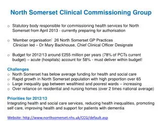 North Somerset Clinical Commissioning Group