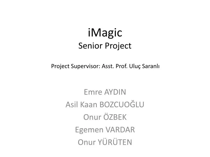 imagic senior project