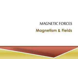 Magnetic Forces