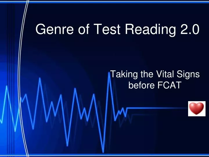 genre of test reading 2 0