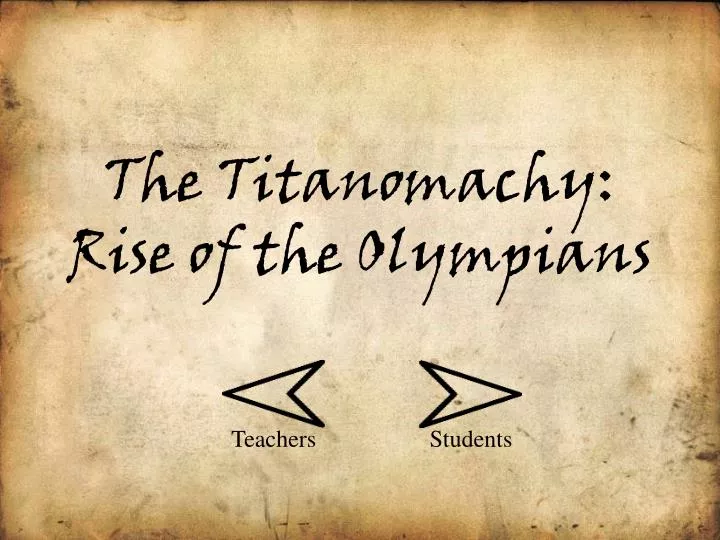 the titanomachy rise of the olympians