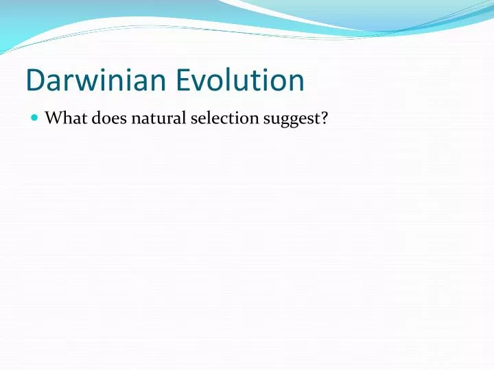 darwinian evolution