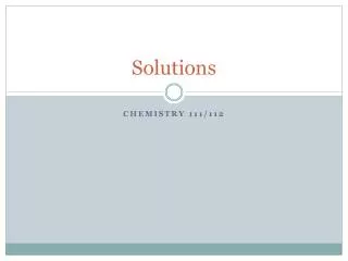 solutions