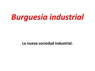burgues a industrial