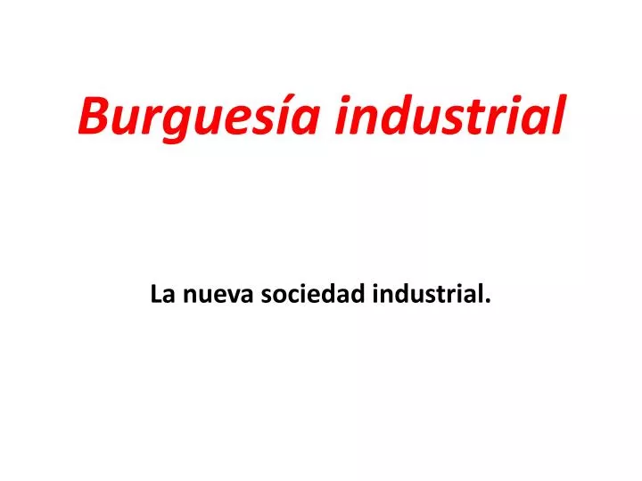 burgues a industrial