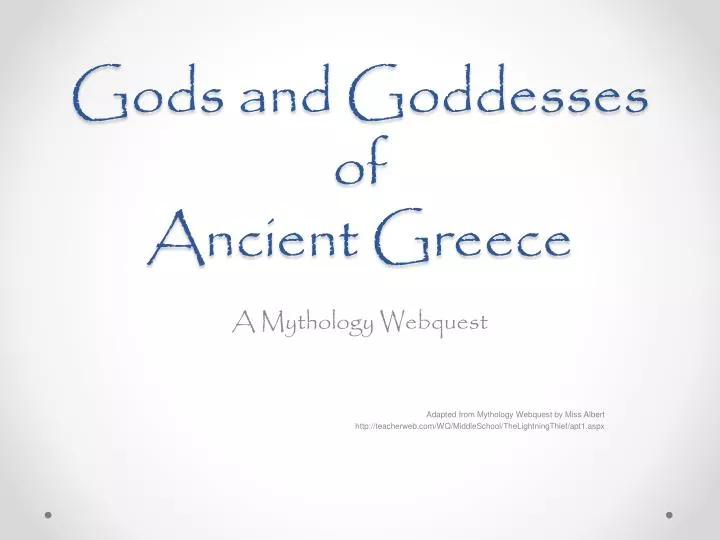 gods and goddesses of ancient greece