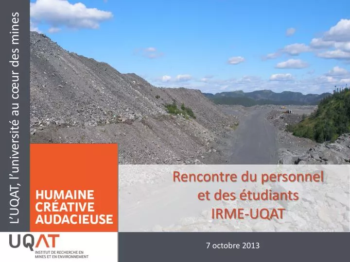 rencontre du personnel et des tudiants irme uqat