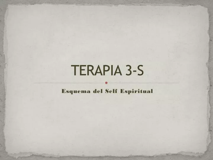 terapia 3 s