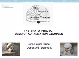 The ERATO project DEMO OF Auralisation examples