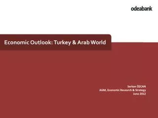 Economic Outlook: Turkey &amp; Arab World
