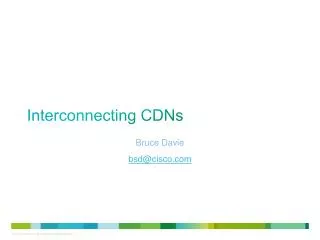 Interconnecting CDNs