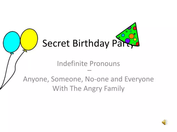 secret birthday party