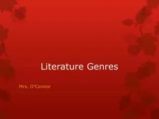 Literature Genres