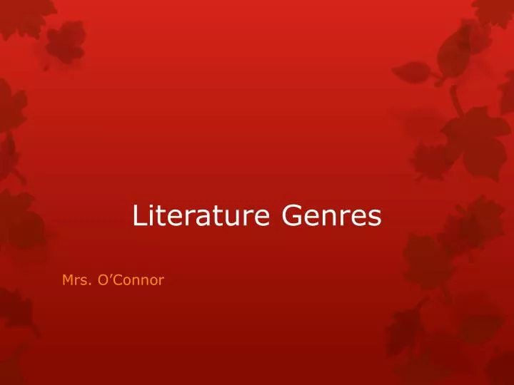 literature genres