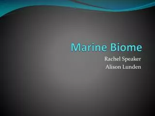 Marine Biome