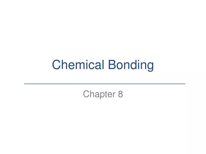 chemical bonding