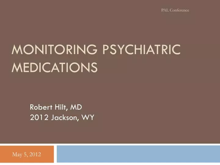 monitoring psychiatric medications