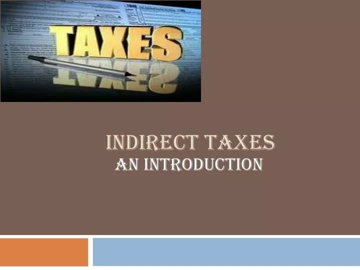 indirect taxes