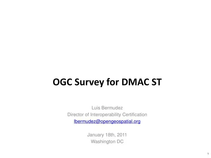 ogc survey for dmac st