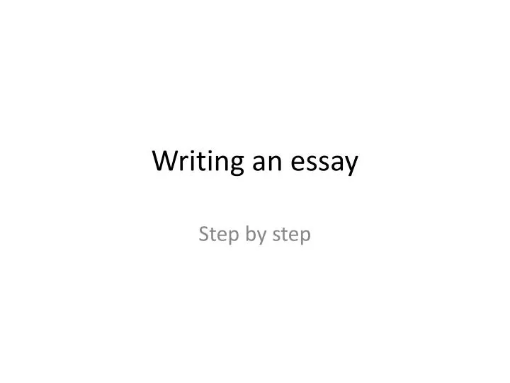 writing an essay