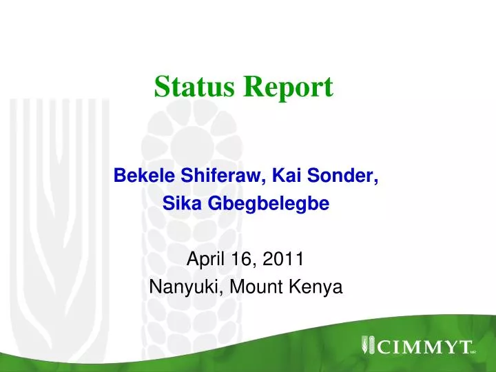 status report