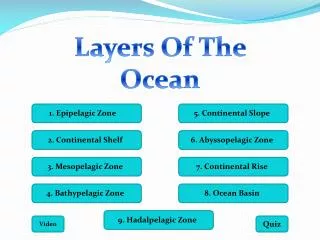 Layers Of The Ocean