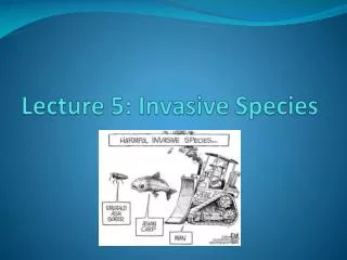 Lecture 5: Invasive Species