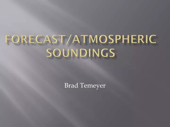 forecast atmospheric soundings