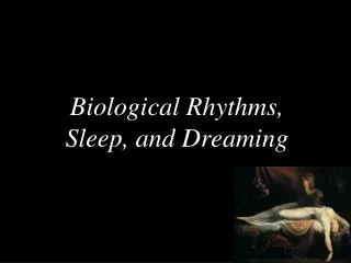 Biological Rhythms, Sleep, and Dreaming