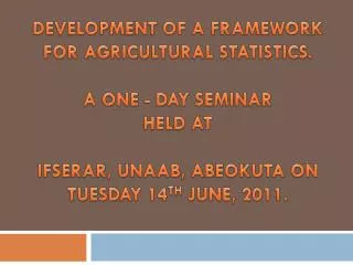 COLLECTION AND DISSEMINATION OF DEMOGRAPHIC STATISTICS IN RELATION TO FOOD SECURITY.