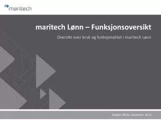 maritech l nn funksjonsoversikt