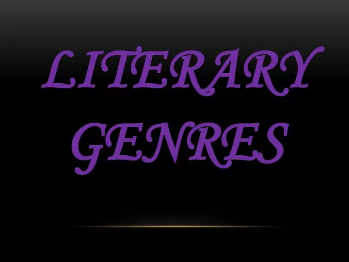 literary genres