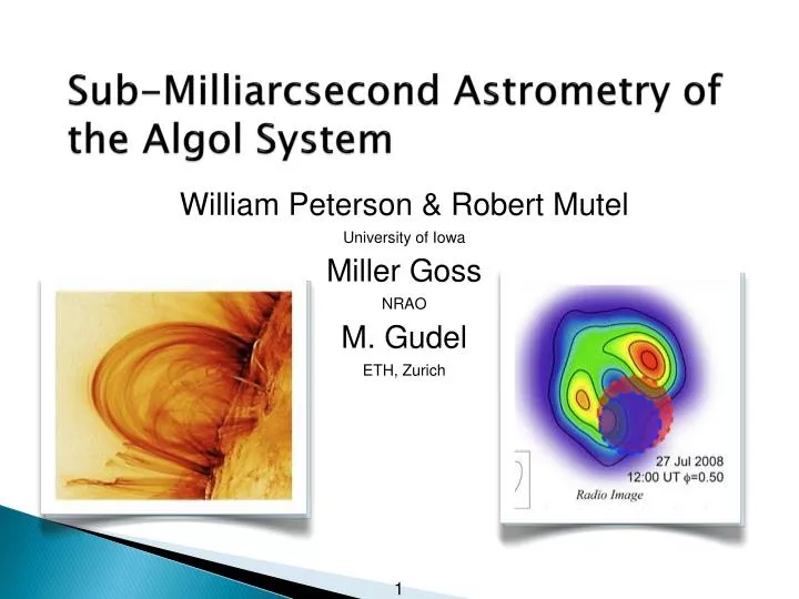 sub milliarcsecond astrometry of the algol system