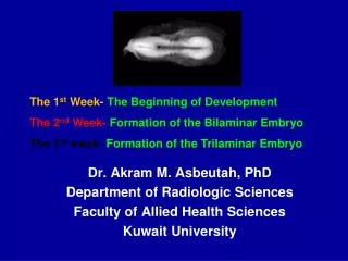 Dr. Akram M. Asbeutah , PhD Department of Radiologic Sciences Faculty of Allied Health Sciences