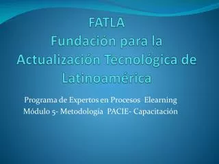 FATLA Fundación para la Actualización Tecnológica de Latinoamérica