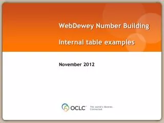 WebDewey Number Building Internal table examples