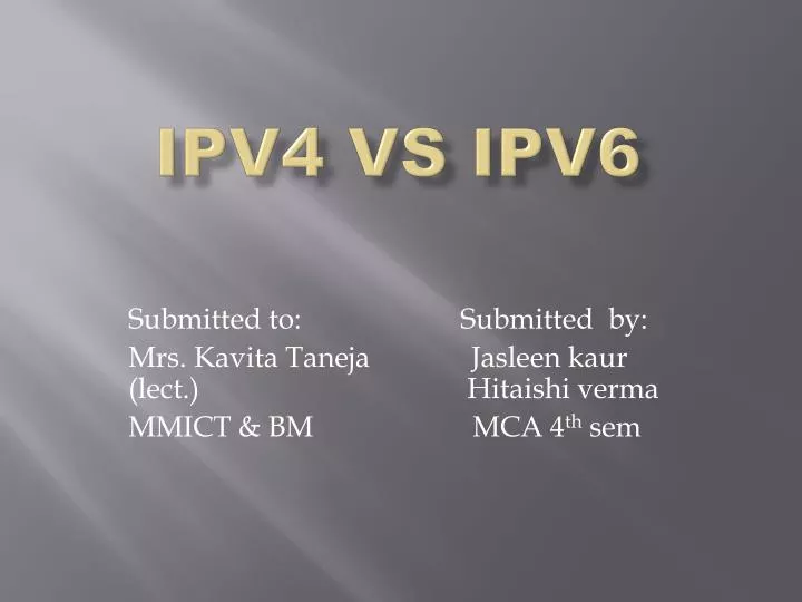 ipv4 vs ipv6