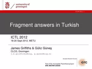 Fragment answers in Turkish