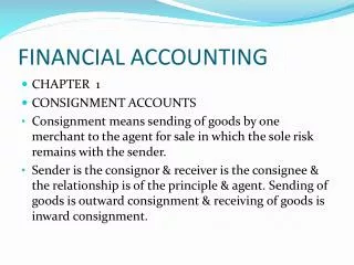 FINANCIAL ACCOUNTING