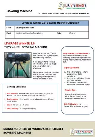 Bowling Machine